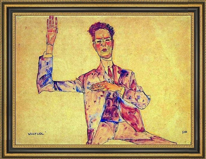 Egon Schiele Willy Lidl - 18" x 24" Framed Premium Canvas Print