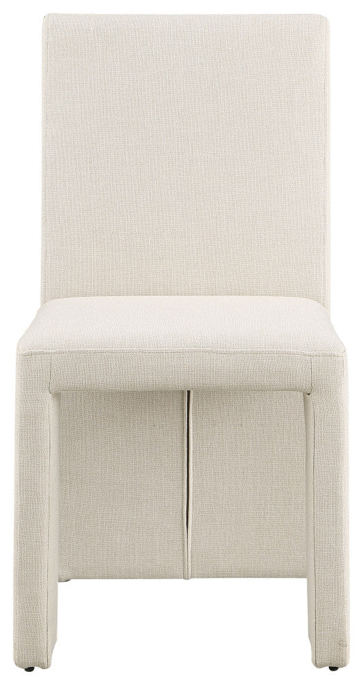 Benson Upholstered Dining Chair, Beige, Linen Texured Fabric