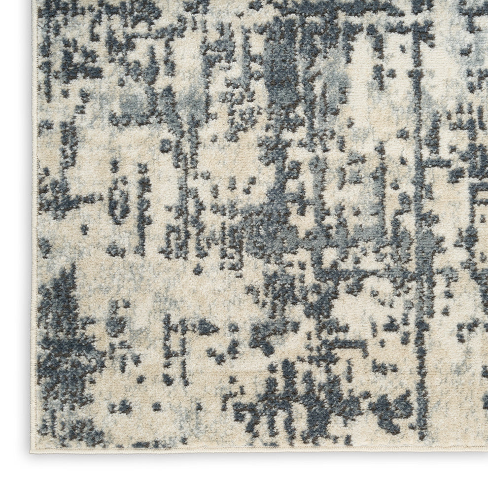 Nourison Quarry 2'2" x 7'6 Ivory Grey Modern Indoor Rug