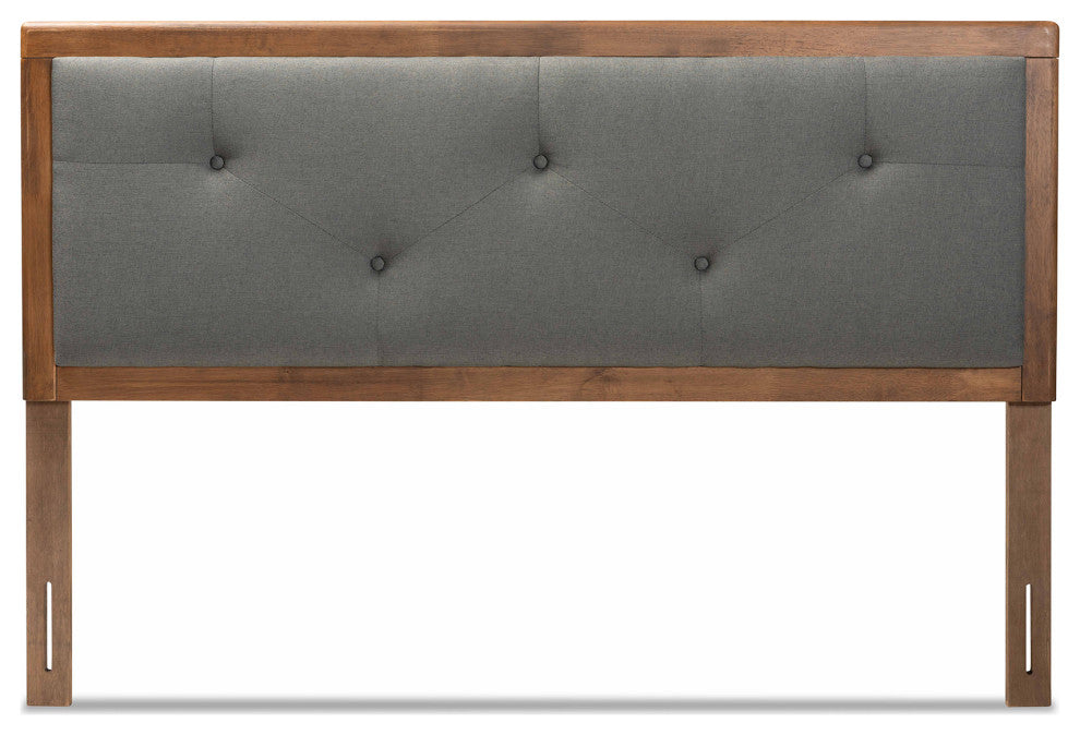 Saiah Modern Farmhouse Headboard Dark Gray, Queen