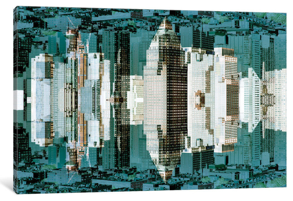 "New York Reflection Green City" by Philippe Hugonnard, 18x12x1.5