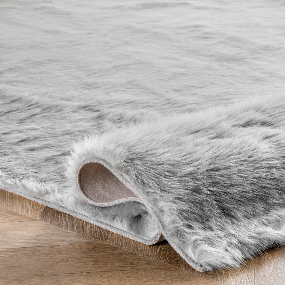 Nuloom Drummond Shag Area Rug, Grey 7'6"x9'6"