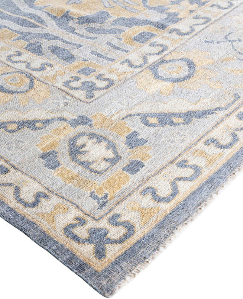 Oushak One-of-a-Kind Hand-Knotted Area Rug Gray, 10'2" x 13'8"
