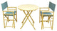 Director Round 3-Piece Table Set, Navy