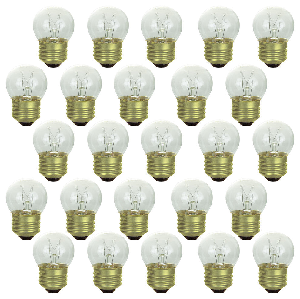 Sunlite Clear S11 Round Decorative Bulb, Medium Base (25 Pack)