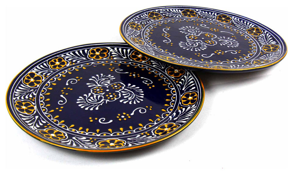 Encantada Handmade Dinner Plates, Set of 2, Blue