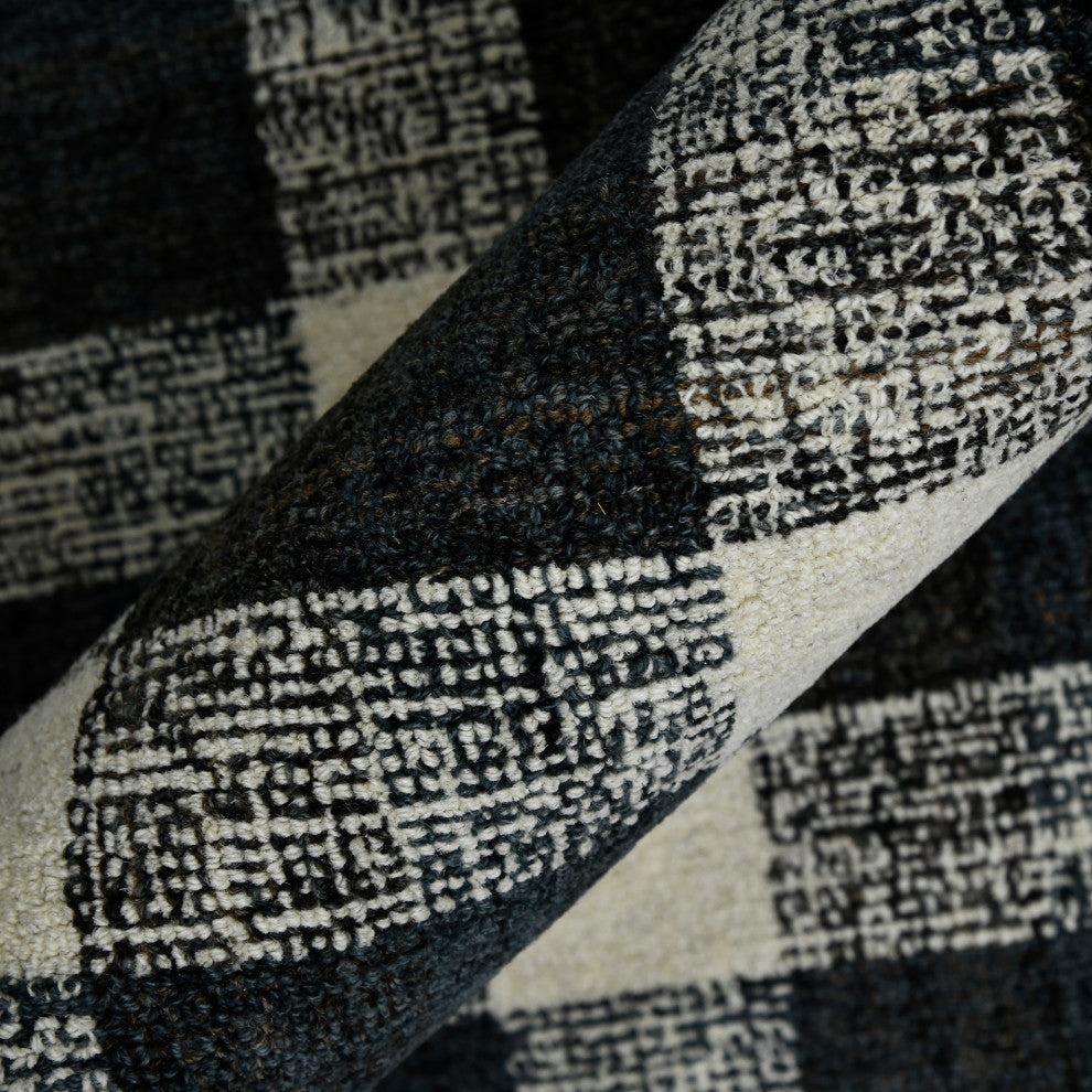 Tartan Cartwell Area Rug, Black, 8' x 10', Plaid