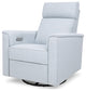 Willa Plus Power Glider Recliner w/ Power Headrest, Performance Blue Chambray Eco-Twill