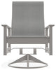 Leeward Sling Outdoor Swivel Rocker, Alloy/Warm Gray