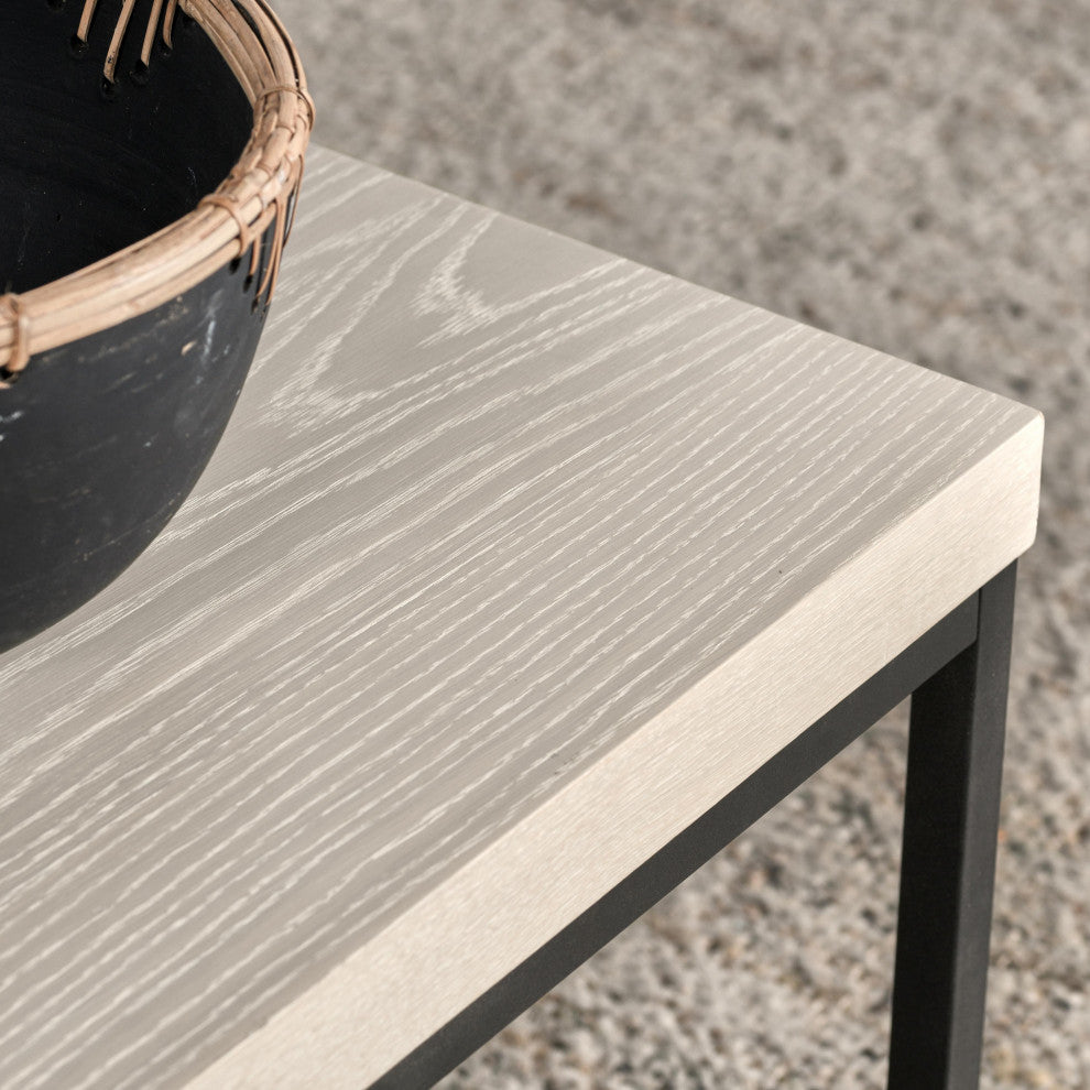 Catta 52" Rectangular Wood Coffee Table White Wash