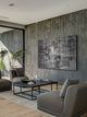"Winter Tree Lights" Painting Print on Brushed Aluminum, 36"x24"