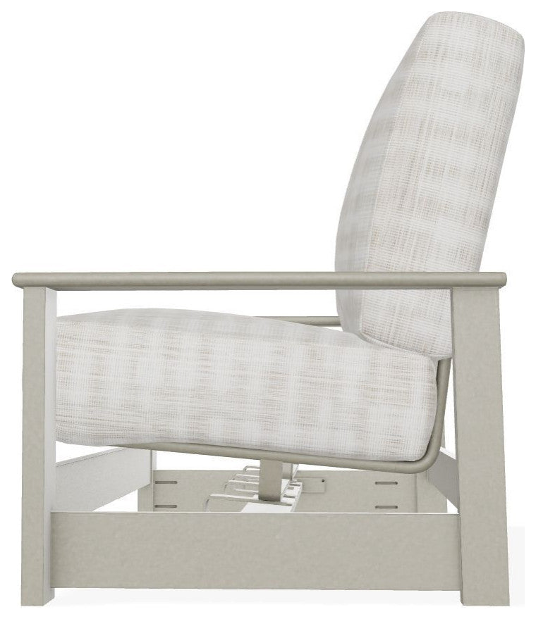 Leeward Deep Seat Outdoor Loveseat w/ Hidden Motion, Illusion Plaid Birch/Storm