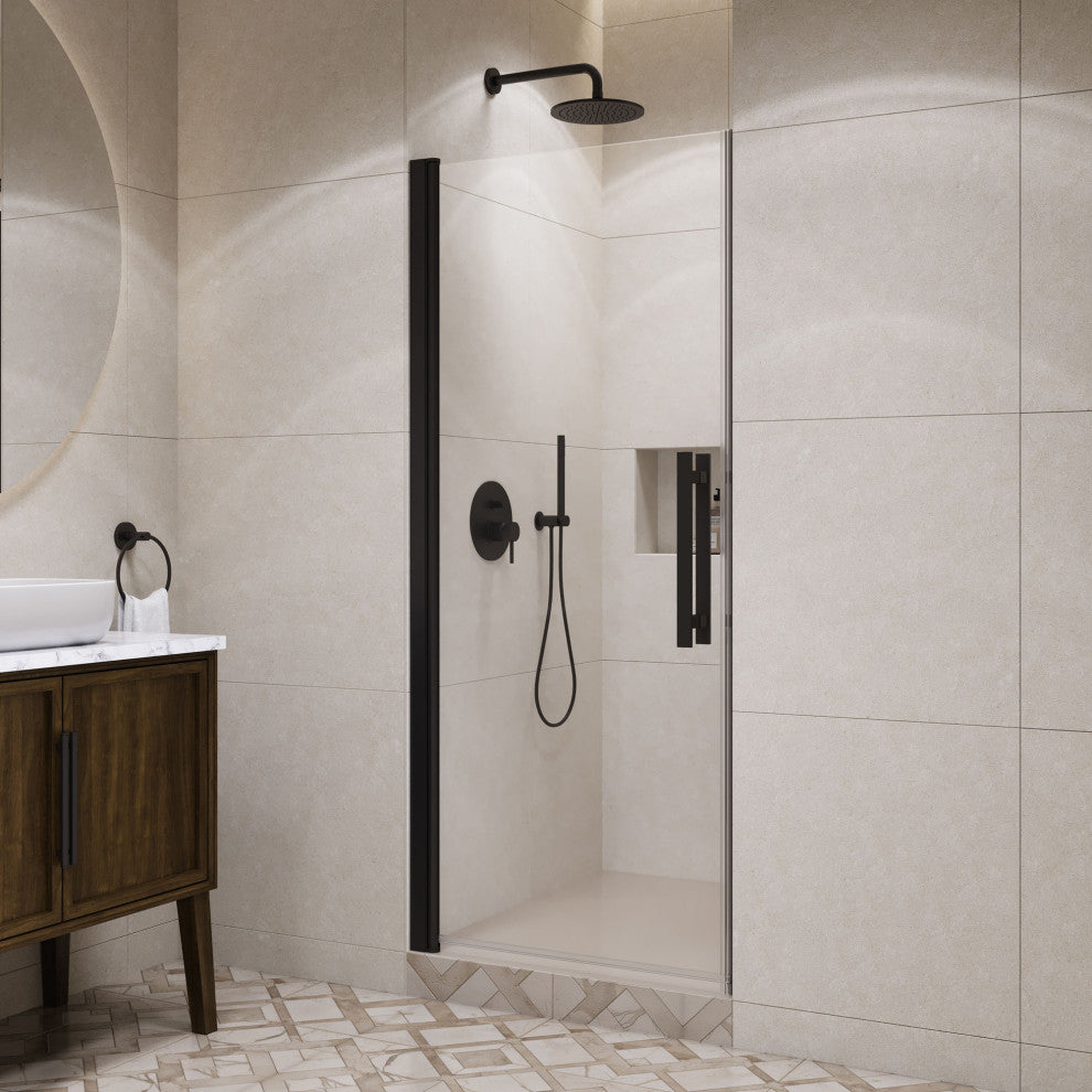 Pasadena 31 5/8-33"Wx72"H Alcove Pivot Shower Door Black