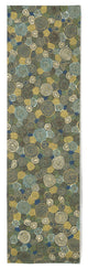 Visions III Giant Swirls Indoor/Outdoor Rug, Marina, 2'3"x8'