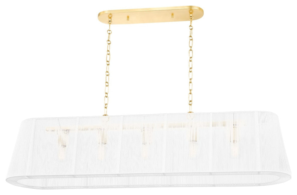 Verona Beach 5-Light Linear-Light Aged Brass