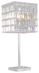 Elegant Maxim Table Lamp, Chrome Finish With Royal Cut Crystal