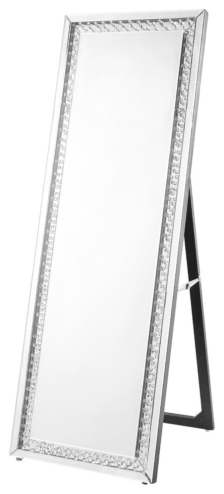 Sparkle 63" Contemporary Standing Full Length Mirror, Clear