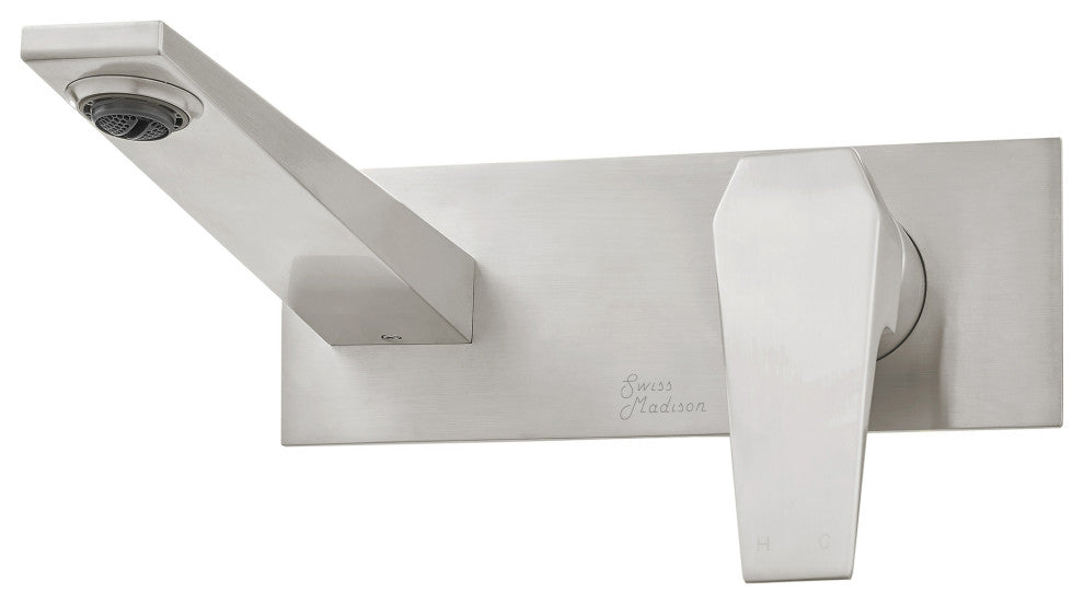 Voltaire Single-Handle, Wall-Mount, Bathroom Faucet, Brushed Nickel