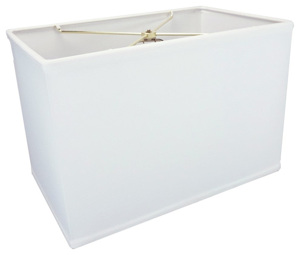 Rectangular Drum Lampshade, White