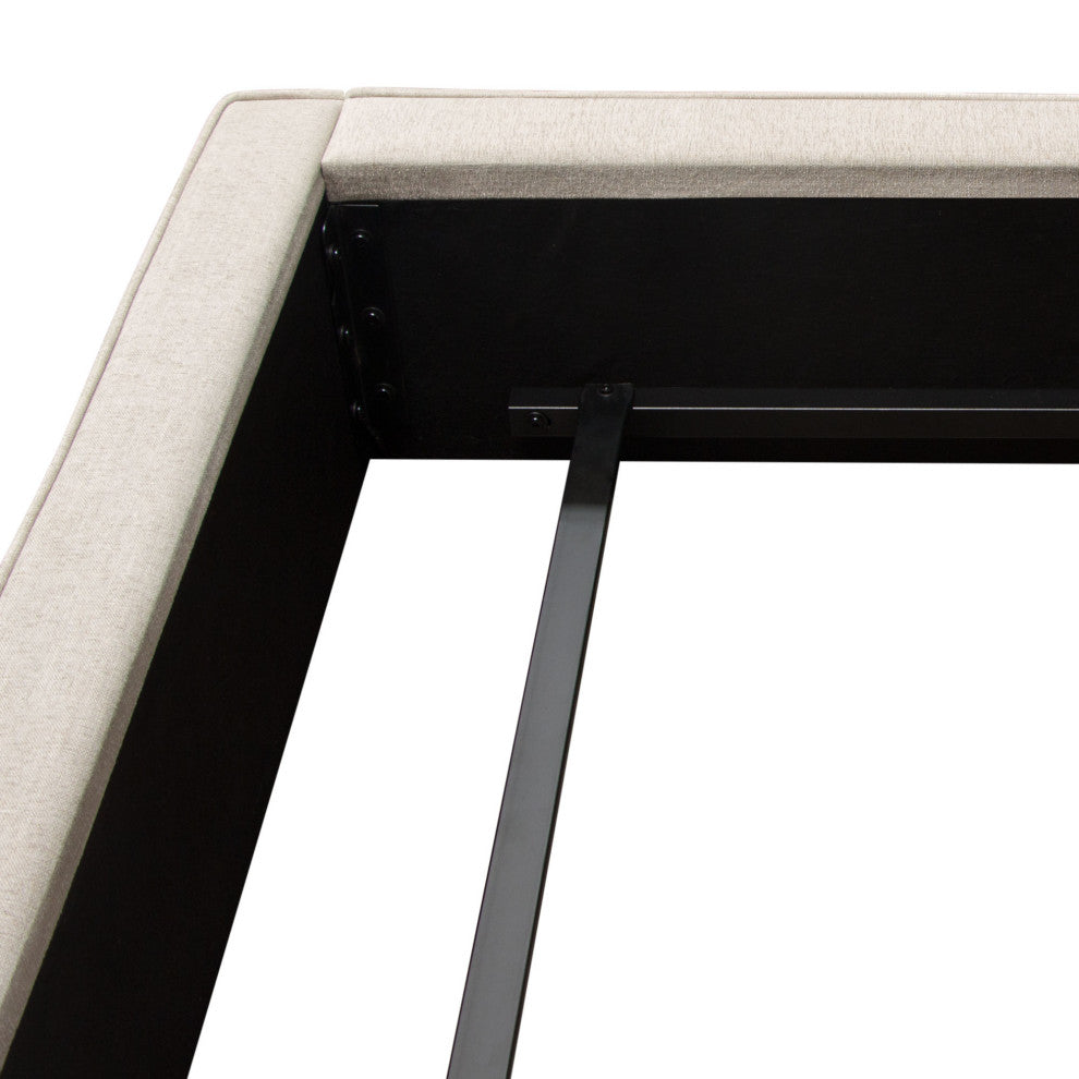 Cloud 43" Low Profile Queen Bed, Sand Fabric