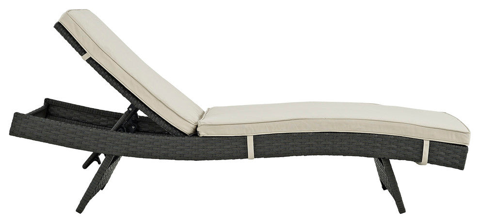 Sojourn Outdoor Patio Sunbrella, Chaise, Antique Canvas Beige