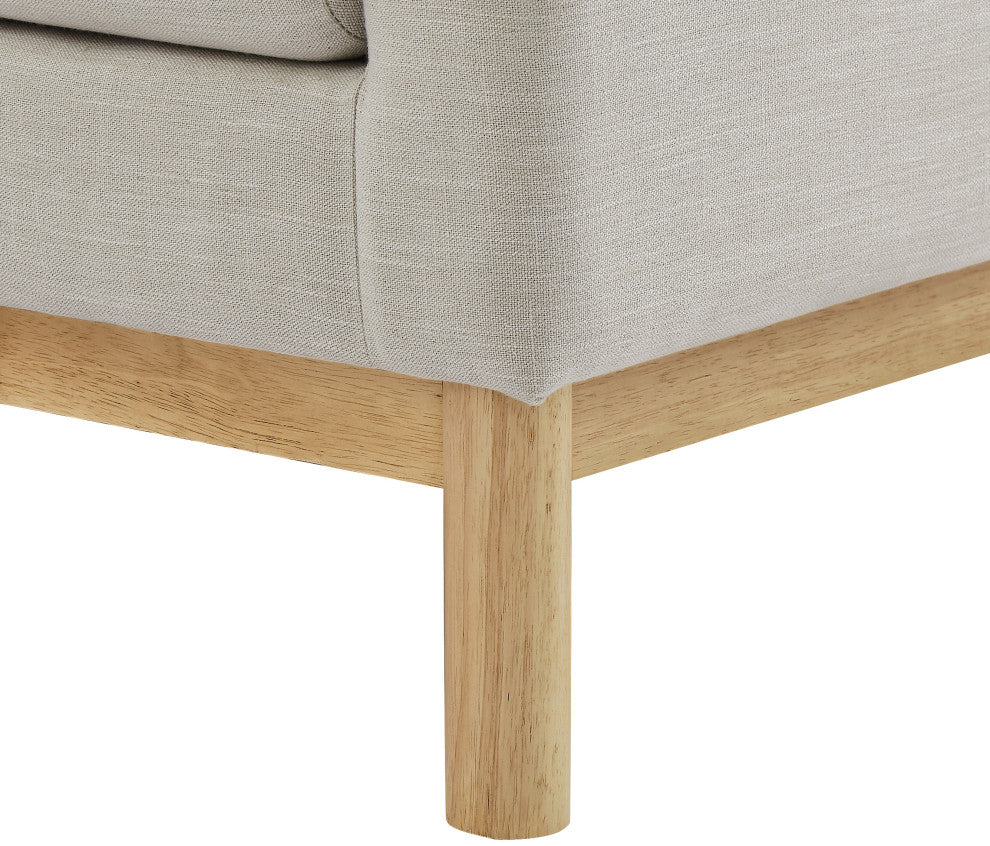 Langham Linen Textured Fabric Upholstered Chair, Beige