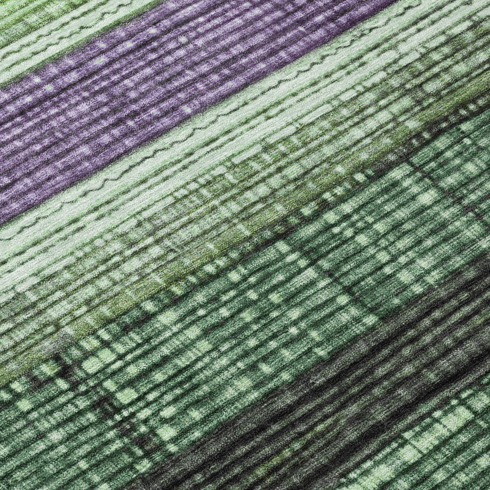 Machine Washable Indoor/Outdoor Chantille ACN1873 Purple 10' x 14' Rug