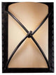 1-Light Wall Sconce, Aspen Bronze With Rustic Scavo Glass