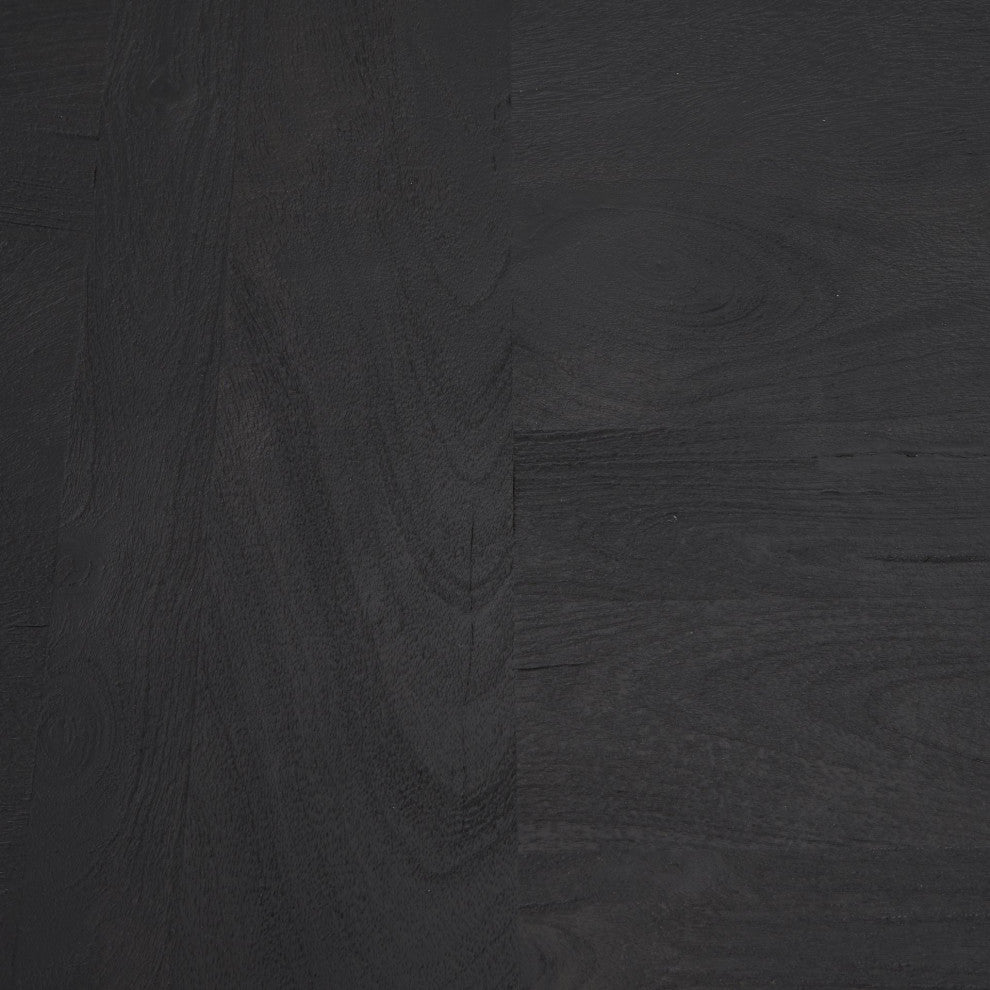 Rialto Two-Toned Black and Brown Wood Angular Leg Console Table