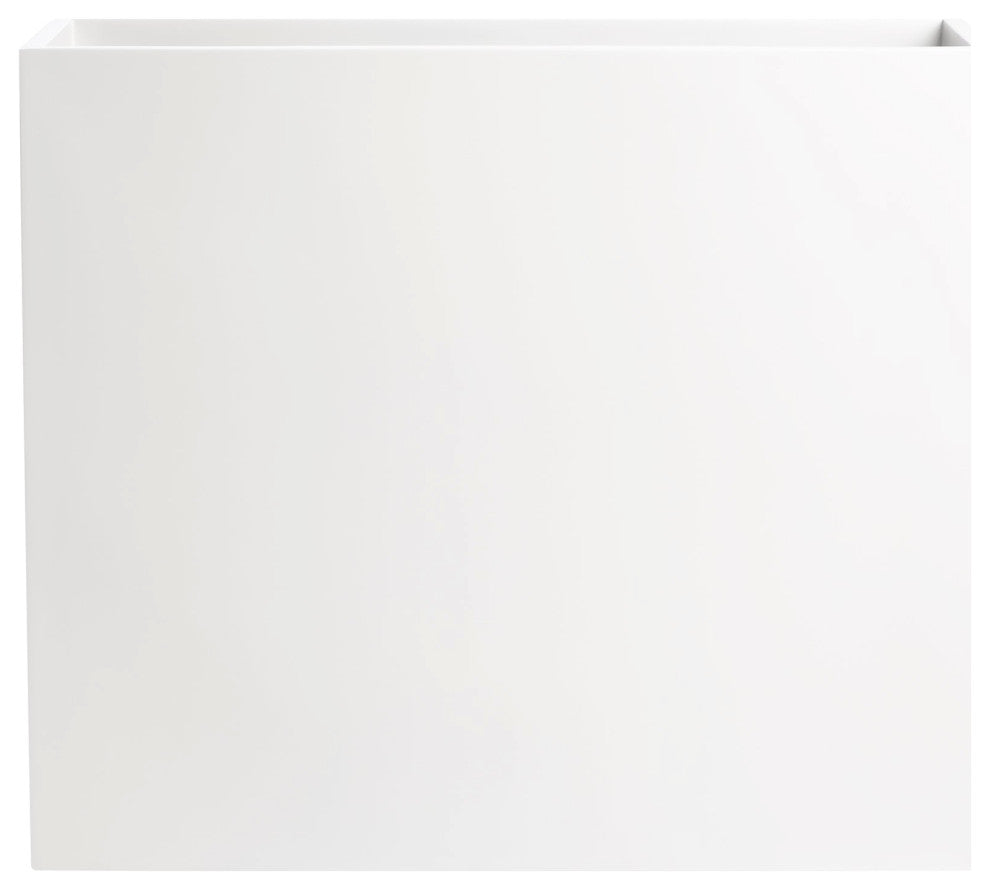 Calistoga Tall Rectangle Planter Box, White, 36"x12"x30"