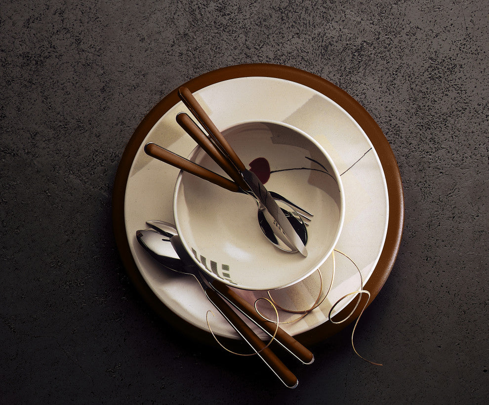 Fantasia Flatware Set, Tobacco, 20 Pcs.