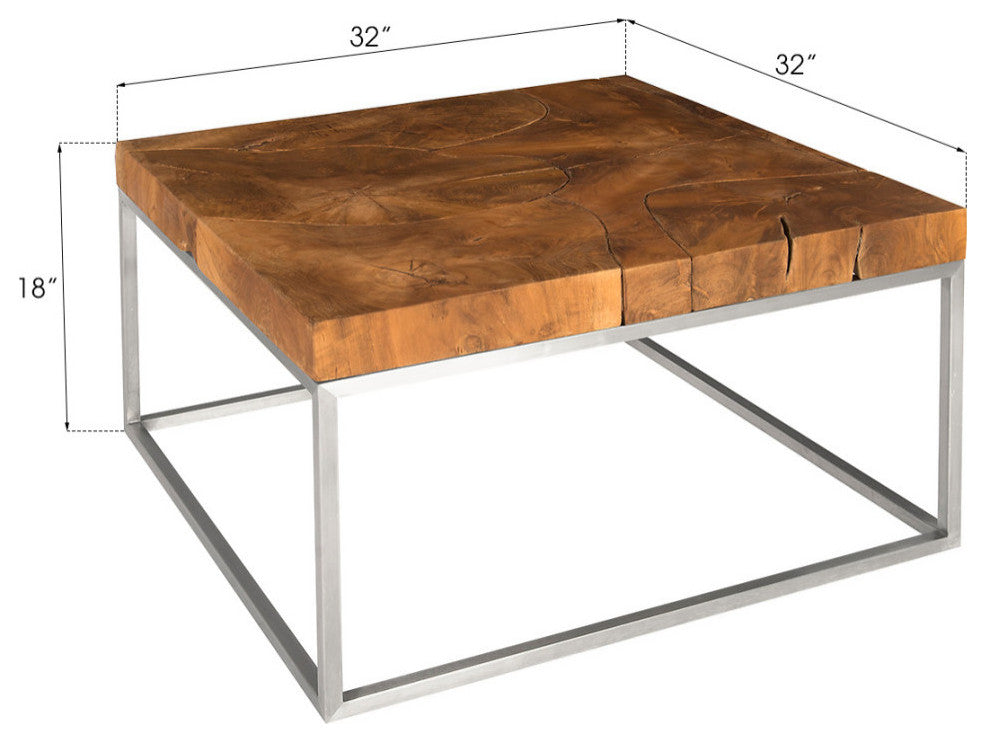 Teak Puzzle Coffee Table