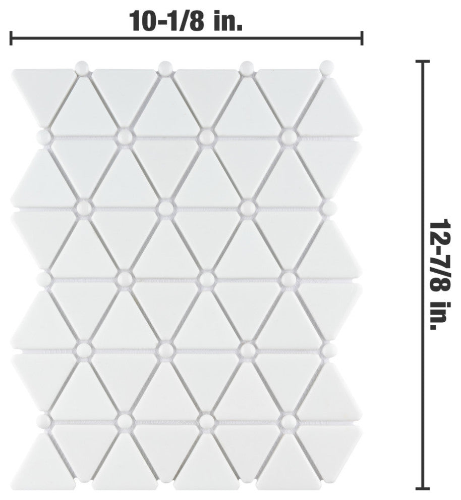 Expressions Treux White Glass Floor and Wall Tile