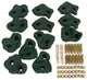 Swing Set Textured Rock Holds With Mounting Hardware, Set of 12, Green