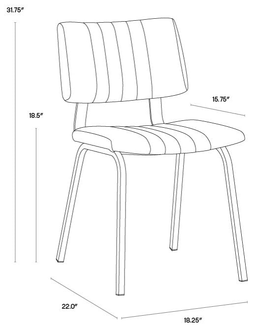 Berkley Dining Chair, Bravo Cognac, Set of 2