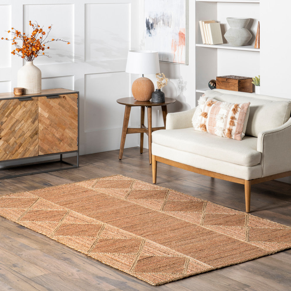 Nuloom Errika Moroccan Jute Rug, Natural 5' x 8'