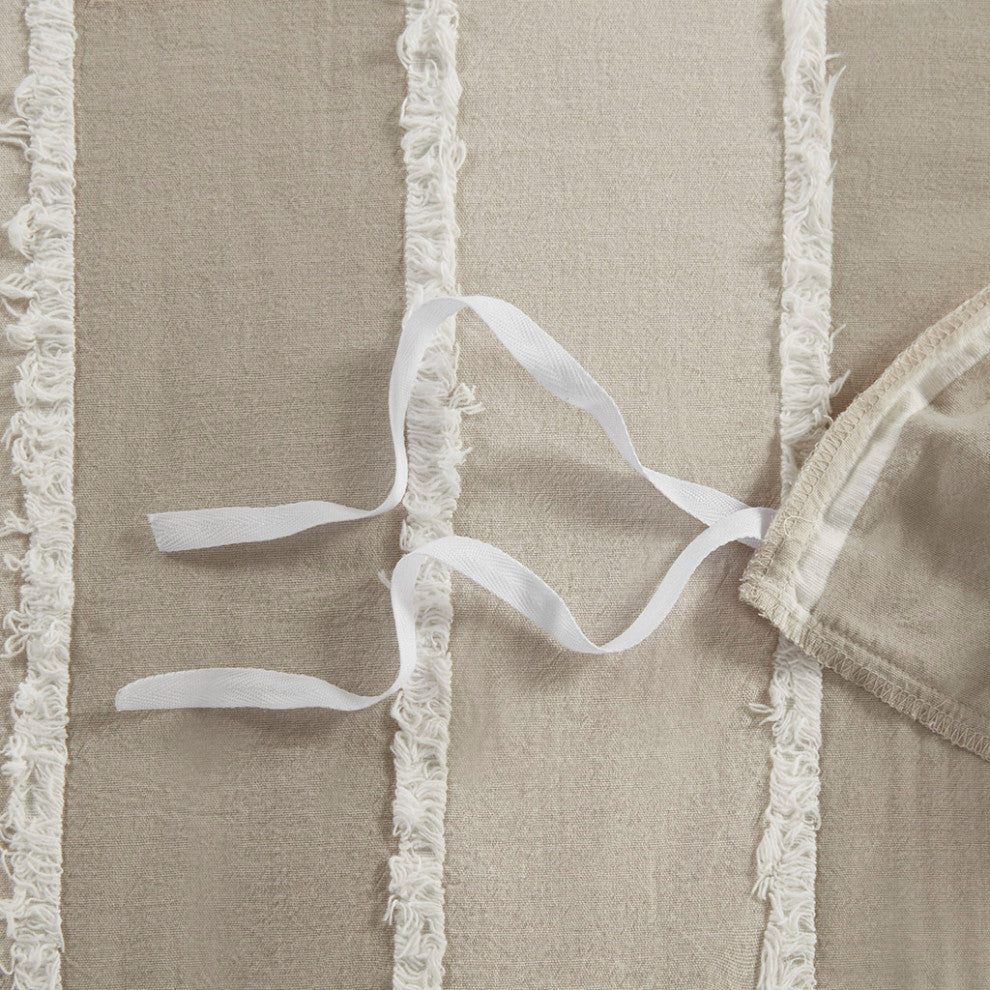 INK+IVY Shay 3 Piece Striped Cotton Duvet Cover Set
