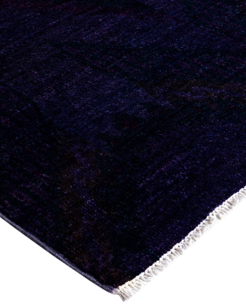 Overdyed One-of-a-Kind Hand-Knotted Area Rug Purple, 2' 6" x 6' 4"