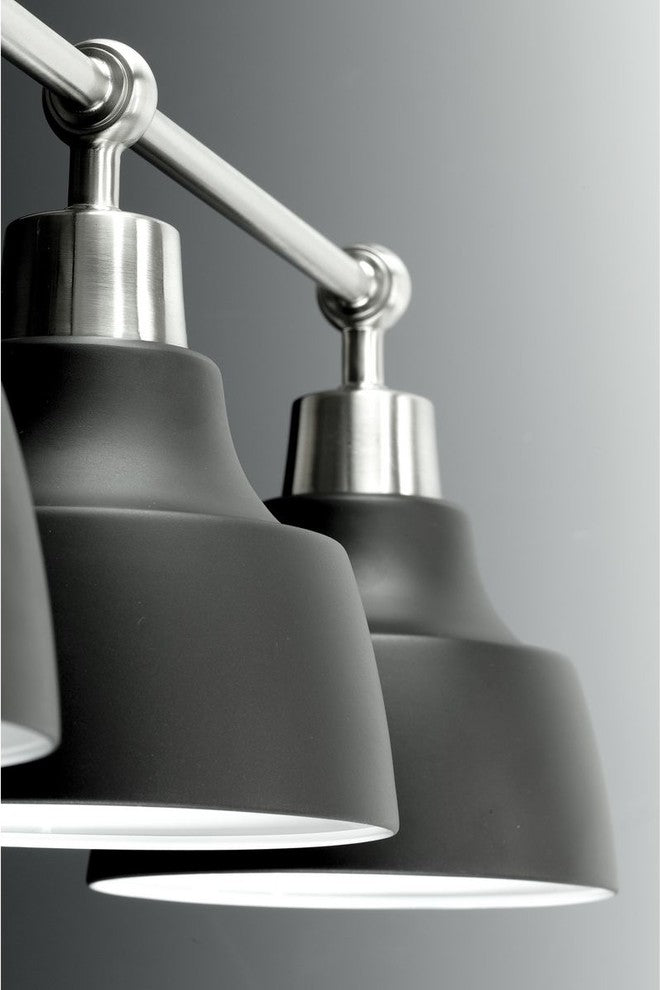 Bramlett Collection 4-Light Brushed Nickel Coastal Bath Vanity Light