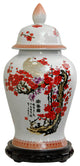 18" Cherry Blossom Porcelain Temple Jar