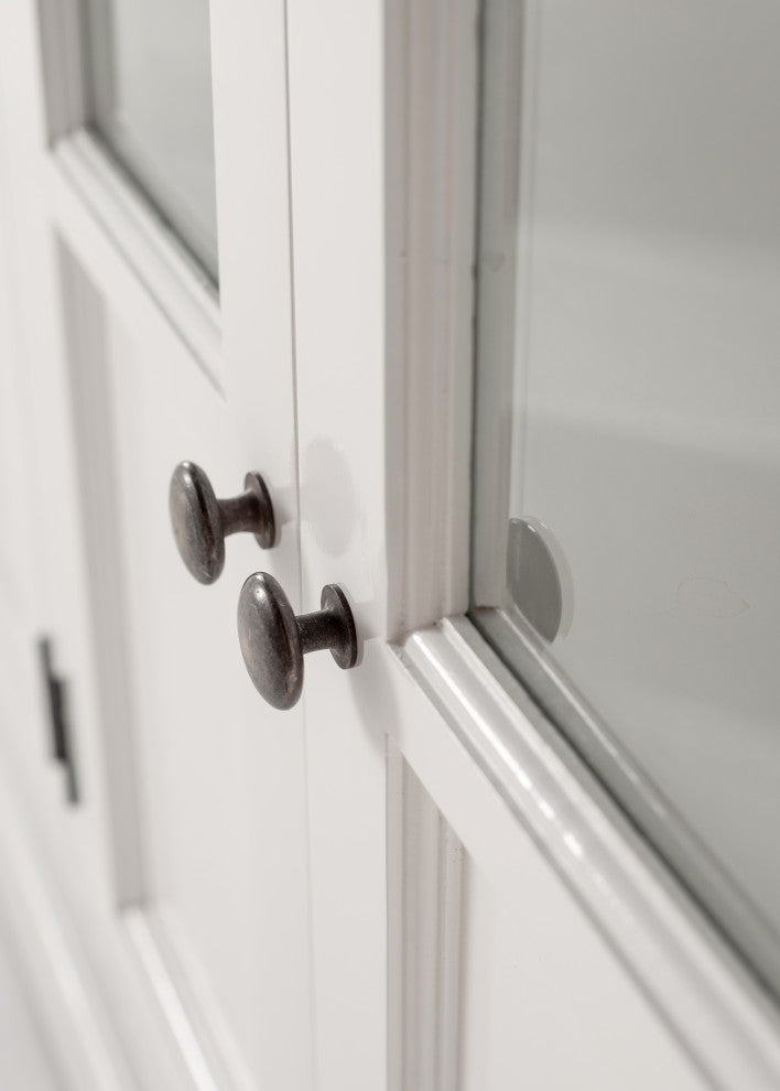 Classic White Halifax Buffet with 6 Glass Doors