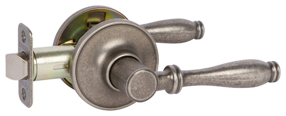 Callan Silona Passage Lever Set, Antique Silver
