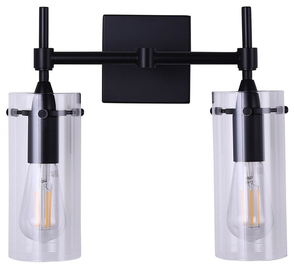 Effimero 2-Light Wall Sconce, Black