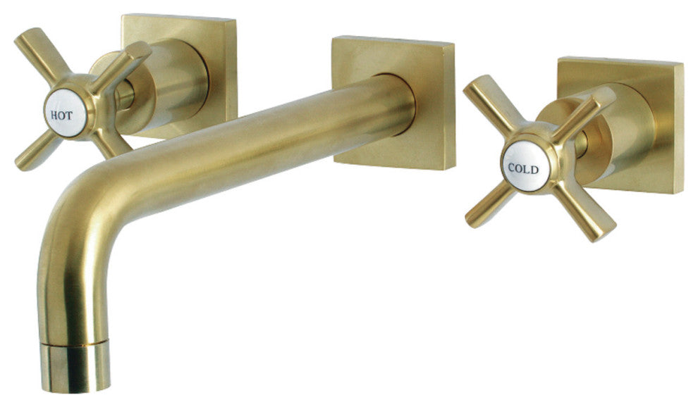 KS6027ZX Wall Mount Tub Faucet, Brushed Brass