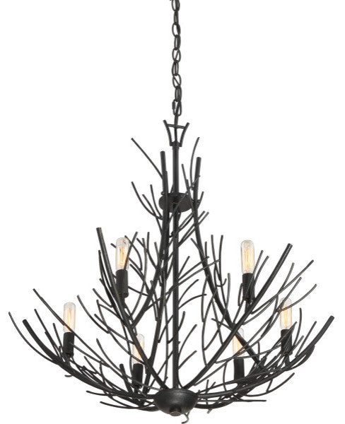 Thornhill 6-Light Chandelier, Marcado Black