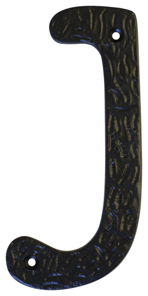 RCH Hardware Iron Vintage Classic House Letter, 6", Black, J