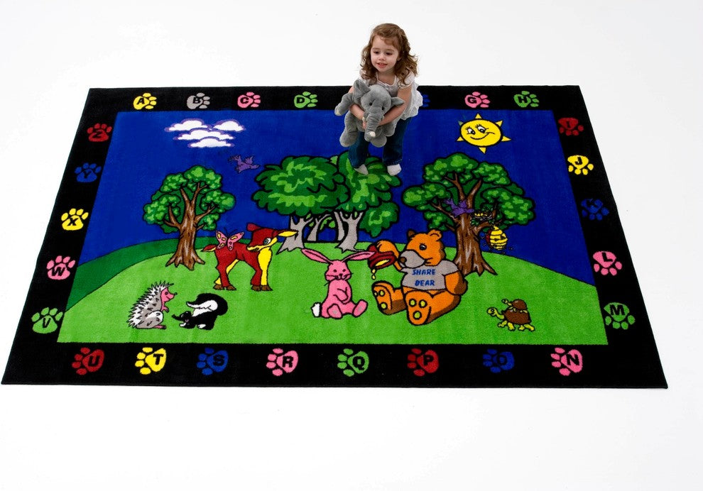 Share Bear #1078 5'x8' Children's Educational and Play Rug