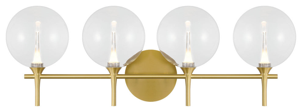 Iissa, Vanity, 4Lt, Gold, Clear Glass