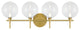 Iissa, Vanity, 4Lt, Gold, Clear Glass