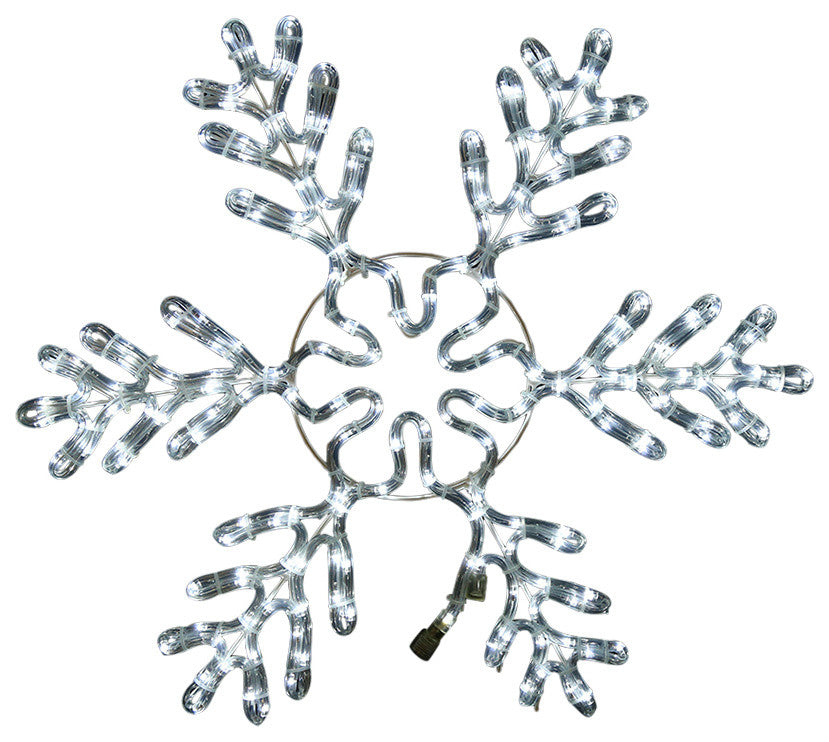 24" Pure White LED Ice Snowflake